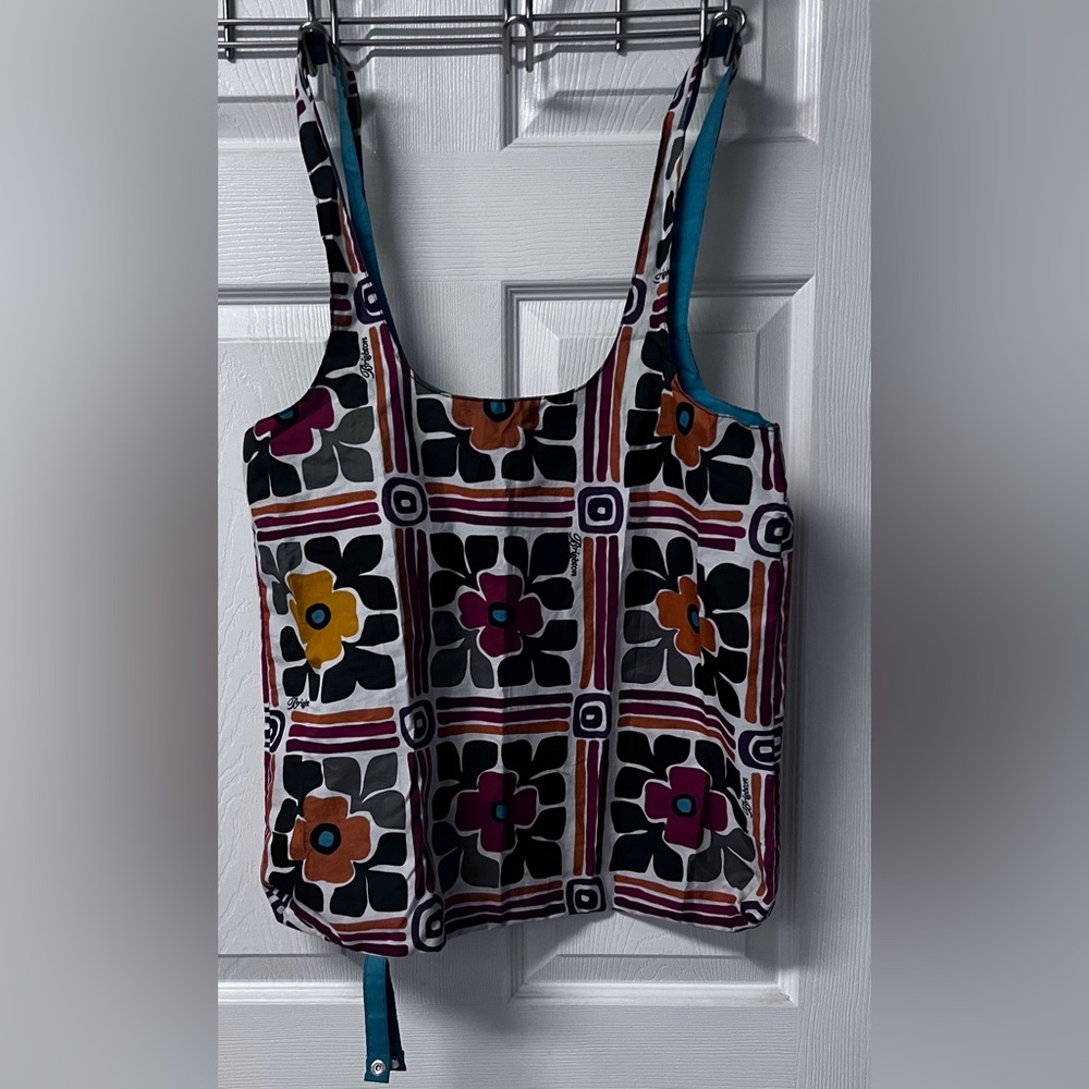 Brighton floral travel sack or tote. Foldable. Used a few times. No snags. - Picture 2 of 5